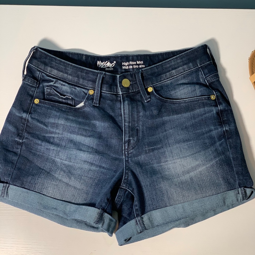 High Rise Midi Mossimo Denim Shorts